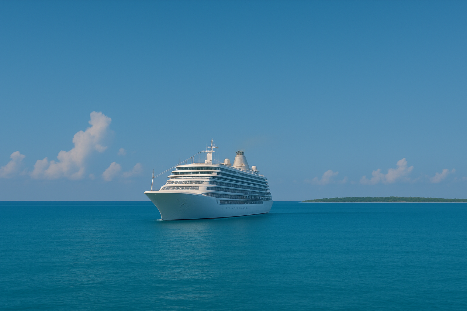 Cruise Ship on Ocean